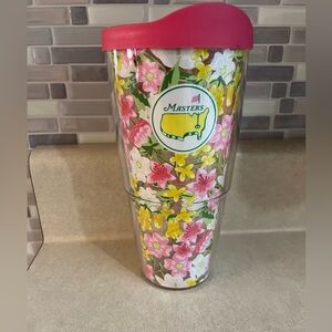 Masters Floral Tumbler with Pink Lid